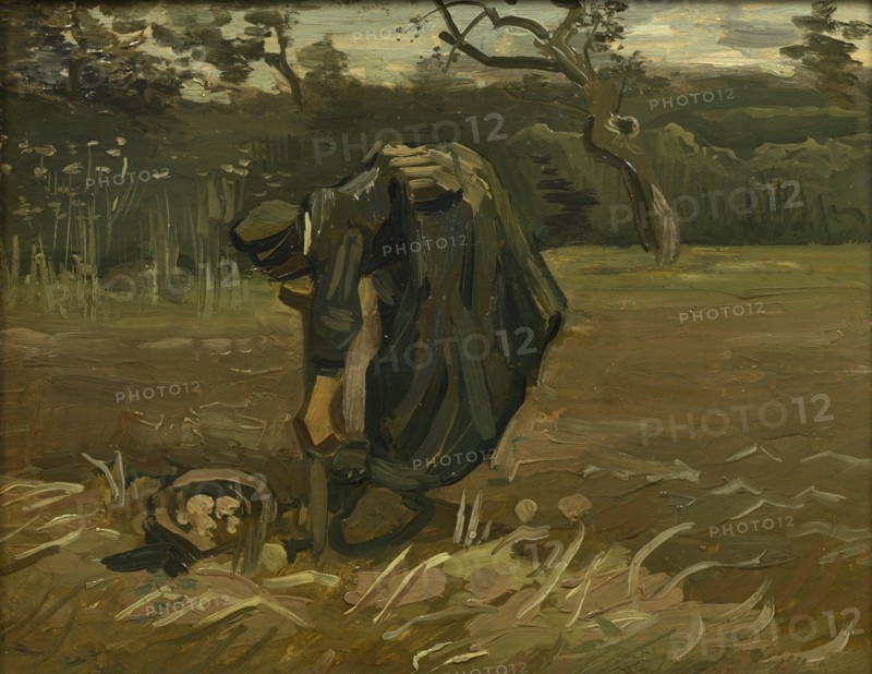 Peasant woman, harvesting potatoes, 1885. Artist: Gogh, Vincent, van (1853-1890)