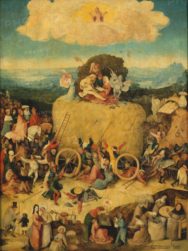 The Haywain (Triptych) Central panel, c. 1516. Artist: Bosch, Hieronymus (c. 1450-1516)