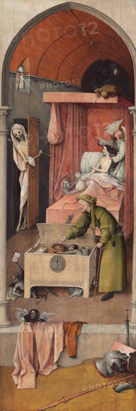 Death and the Miser, ca 1485. Artist: Bosch, Hieronymus (c. 1450-1516)