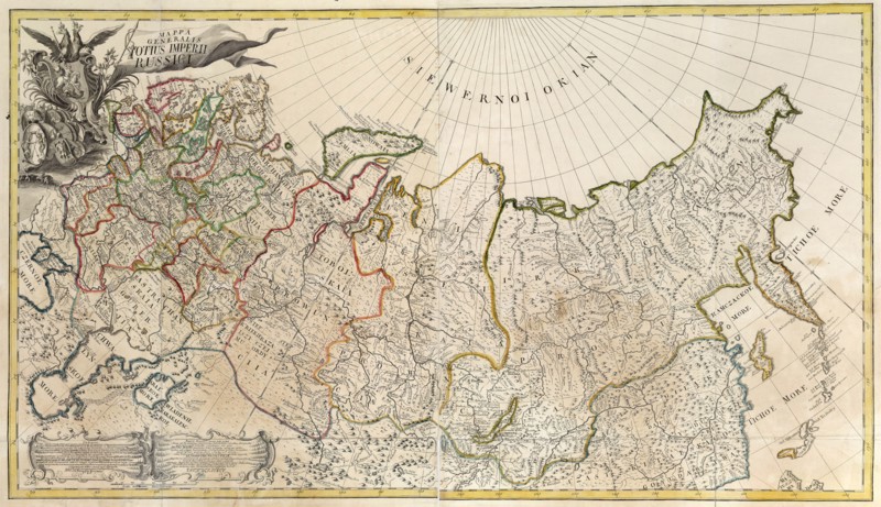 First General Map of the Russian Empire, 1745. Artist: Anonymous master