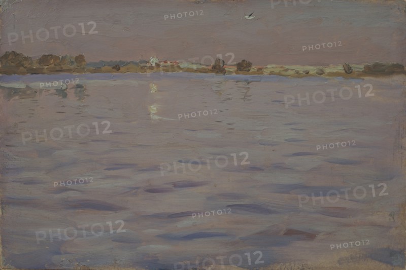 Last sunshines. A lake, 1898-1899. Artist: Levitan, Isaak Ilyich (1860-1900)