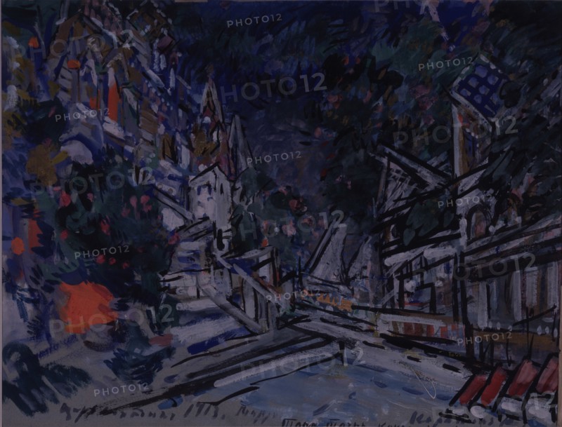 Stage design for the opera The Tale of Tsar Saltan by N. Rimsky-Korsakov, 1913. Artist: Korovin, Konstantin Alexeyevich (1861-1939)