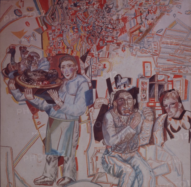 Restaurant. Artist: Filonov, Pavel Nikolayevich (1883-1941)