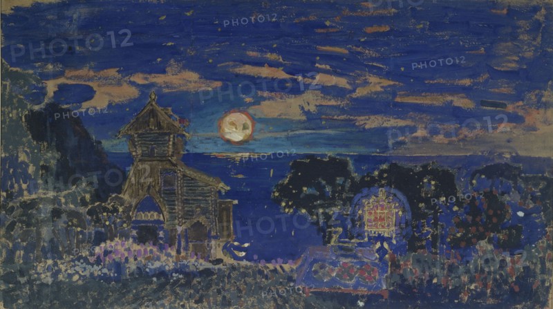 Stage design for the opera Kashchey the Deathless by N. Rimsky-Korsakov, 1902. Artist: Malyutin, Sergei Vasilyevich (1859-1937)