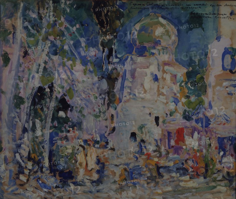 Stage design for the ballet The Scarlet Pimpernel by F. Hartman, 1911. Artist: Korovin, Konstantin Alexeyevich (1861-1939)