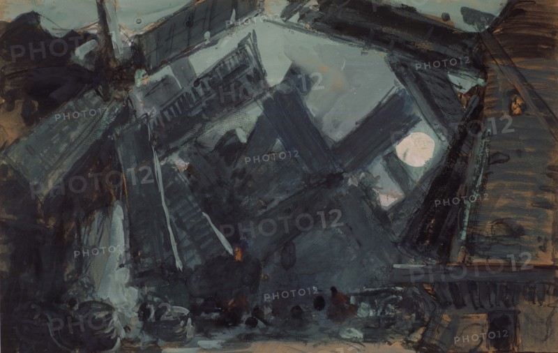 Stage design for the ballet Don Quijote by L. Minkus, 1900. Artist: Korovin, Konstantin Alexeyevich (1861-1939)