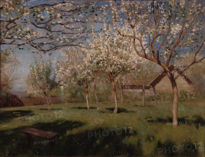 Apple trees blooming. Artist: Levitan, Isaak Ilyich (1860-1900)
