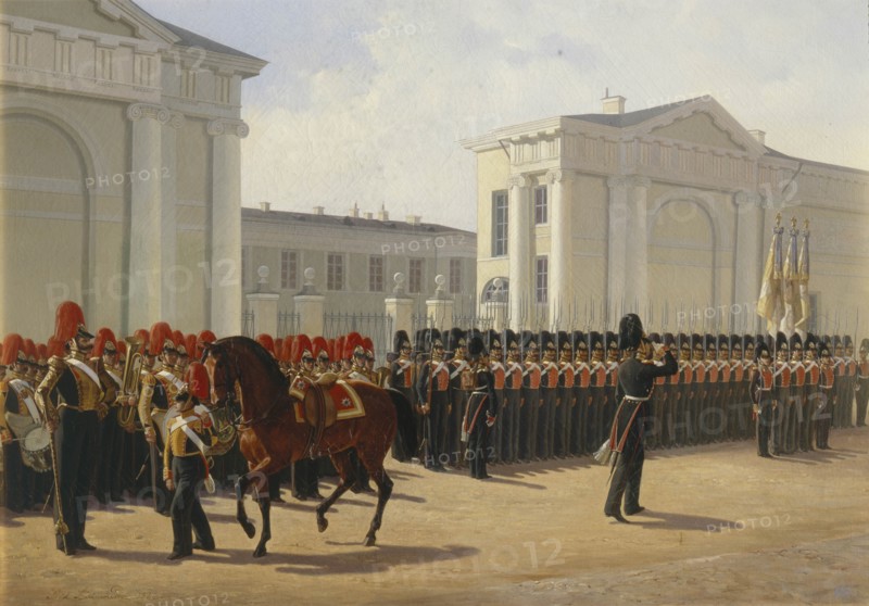 The Leib Guard Izmailovo Regiment, 1846. Artist: Ladurner, Adolphe (1798-1856)