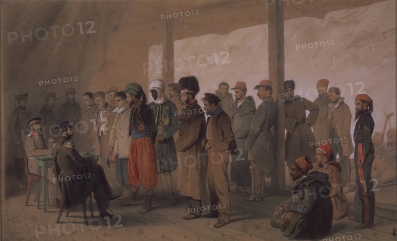 The Interrogation, 1855. Artist: Timm, Vasily (George Wilhelm) (1820-1895)