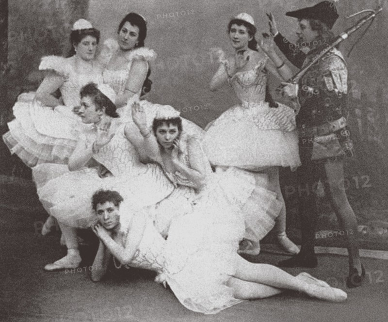 Scene from the Ballet Swan Lake, Mariinsky Theatre. 1895 Artist: Anonymous