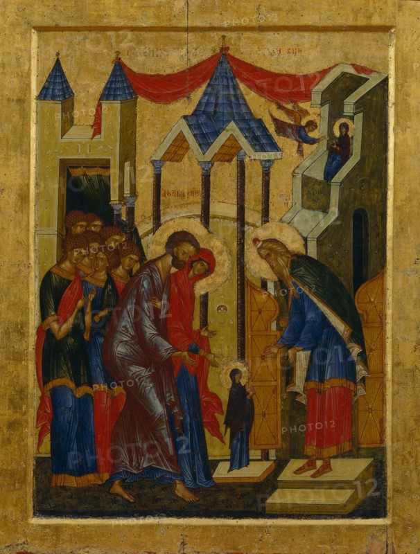 The Presentation in the Temple. Artist: Russian icon