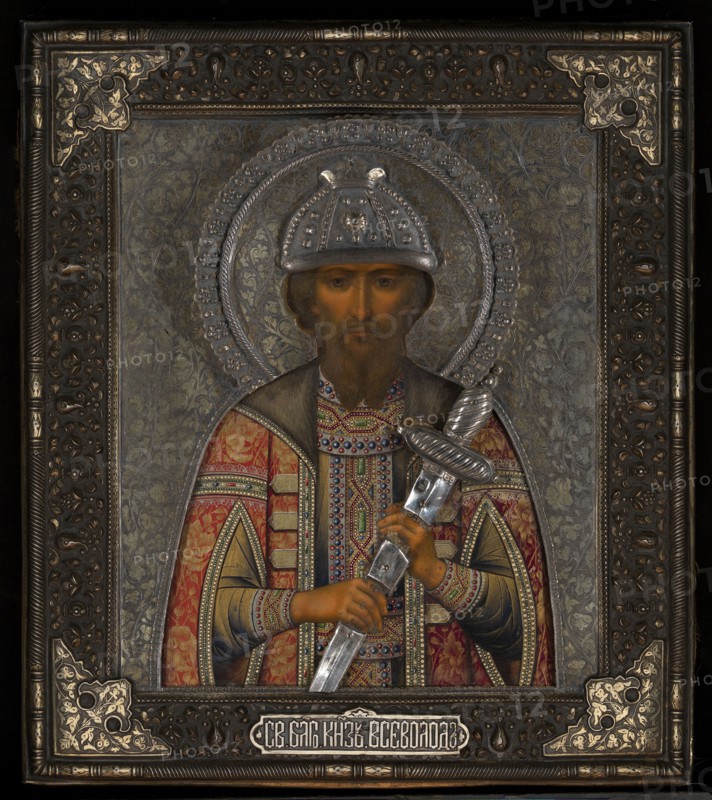Saint Vsevolod Mstislavich, Prince of Pskov. Artist: Guryanov, Vasily Pavlovich (1867-1920)