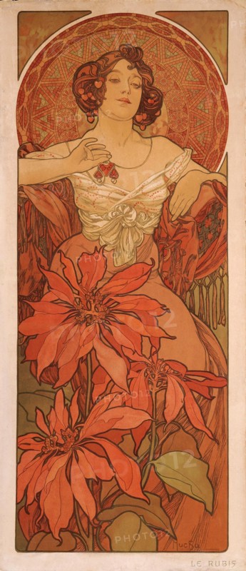 Ruby (From the series The gems). Artist: Mucha, Alfons Marie (1860-1939)