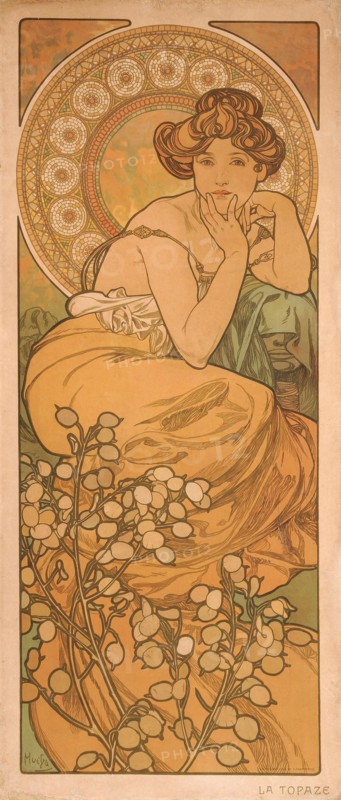 Topaz (From the series The gems). Artist: Mucha, Alfons Marie (1860-1939)