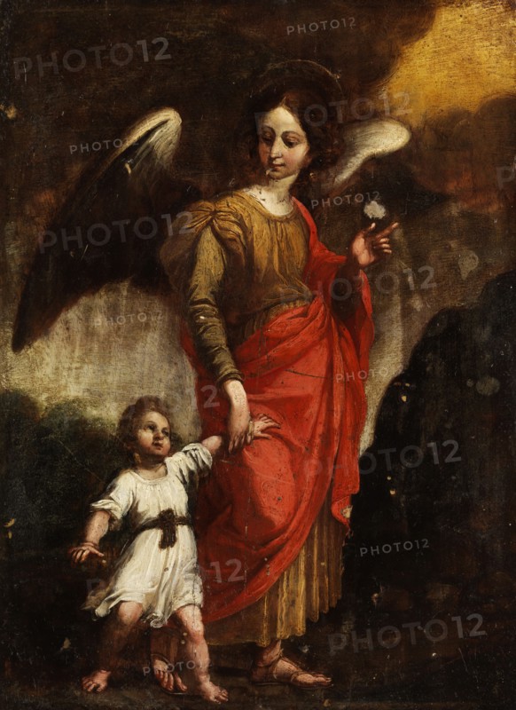 The Guardian Angel. Artist: Italian master