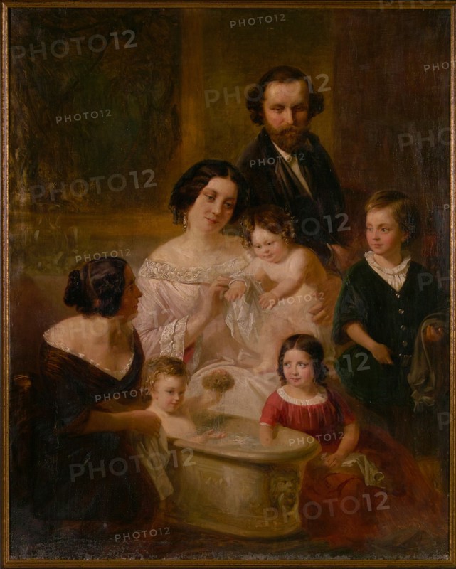 Family portrait. Artist: Wodick, Edmund (1816-1886)
