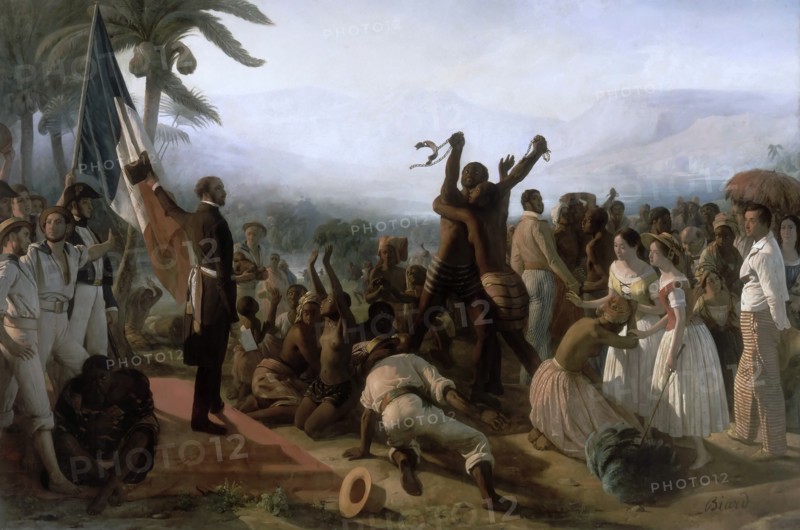 Proclamation of the Abolition of Slavery in the French Colonies, 27 April 1848. Artist: Biard, François-August (1798-1882)