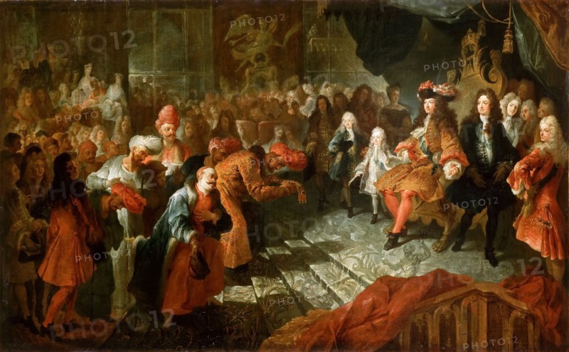 Louis XIV receiving the Persian Ambassador in the Galerie des Glaces at Versailles, 19th February 17 Artist: Coypel, Antoine (1661-1722)