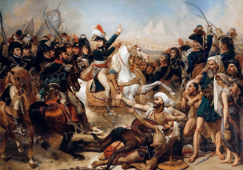 Bonaparte at the Battle of the Pyramids on July 21, 1798. Artist: Gros, Antoine Jean, Baron (1771-1835)