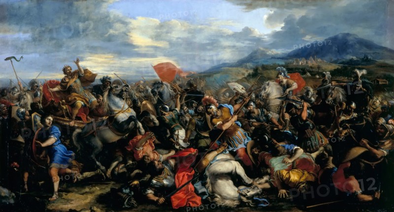 The Battle of Gaugamela in 331 BC. Artist: Courtois, Jacques (1621-1676)
