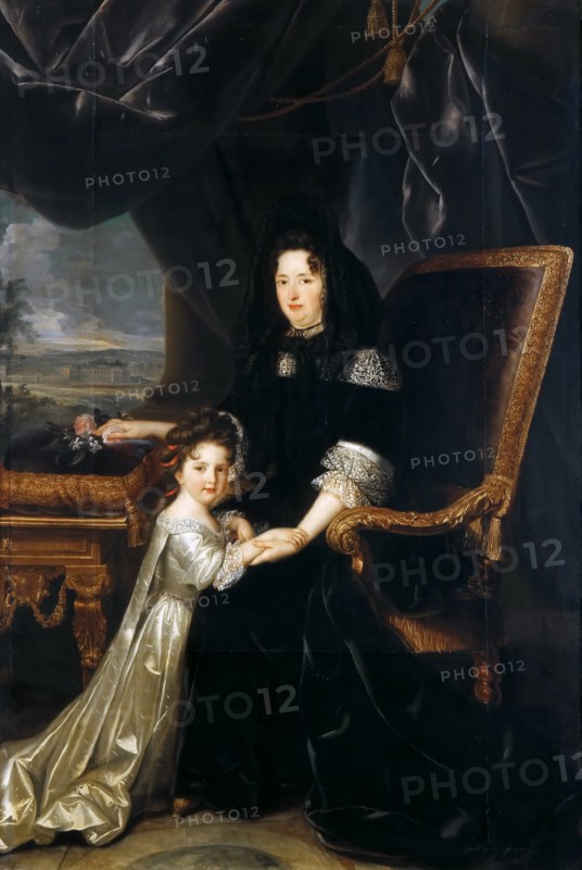 Françoise d'Aubigné, Marquise de Maintenon (1635-1719) with her niece. Artist: Elle, Louis Ferdinand, the Younger (1648-1717)