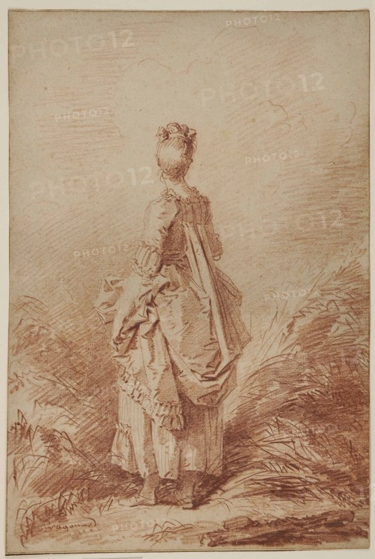 Young Woman Looking Back. Artist: Fragonard, Jean Honoré (1732-1806)