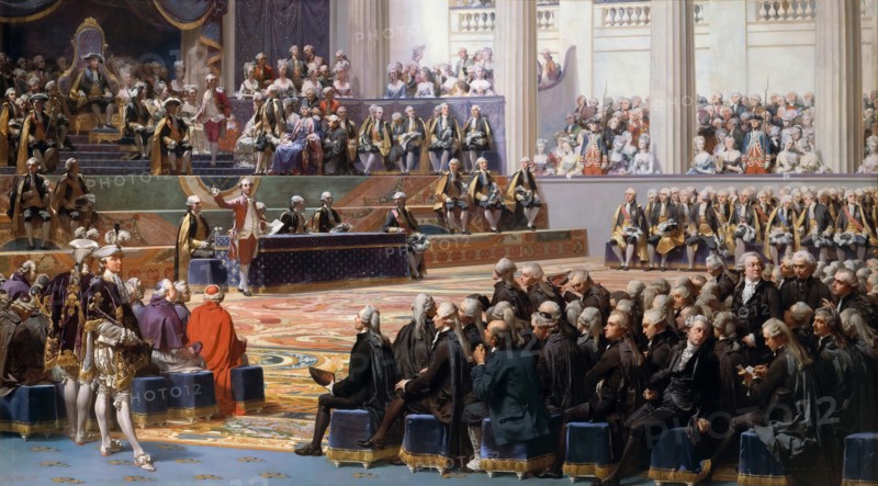 Opening of the Estates-General in Versailles, 5 May 1789. Artist: Couder, Auguste (1790-1873)