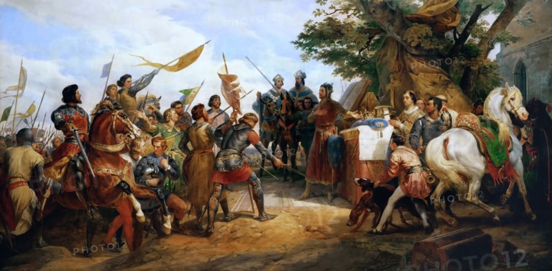 The Battle of Bouvines on 27 July 1214. Artist: Vernet, Horace (1789-1863)