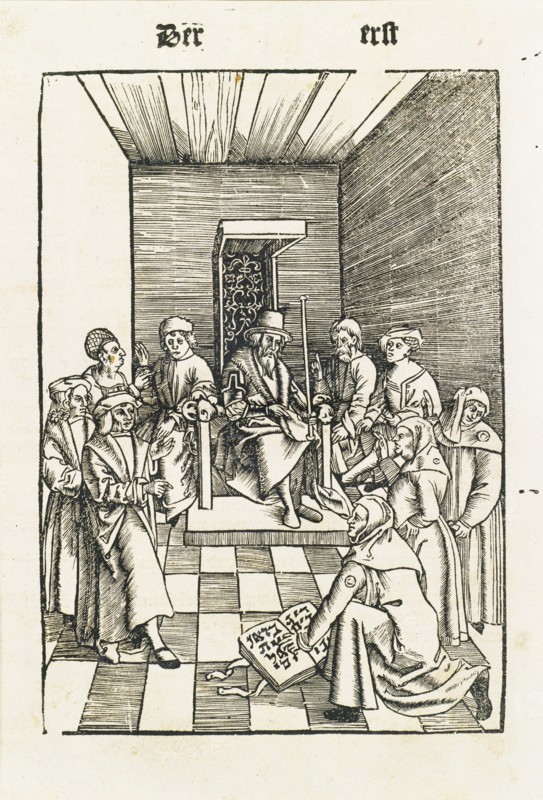 Jewish Oath (From the Laienspiegel, Augsburg). Artist: Tengler, Ulrich (ca 1441-1521)