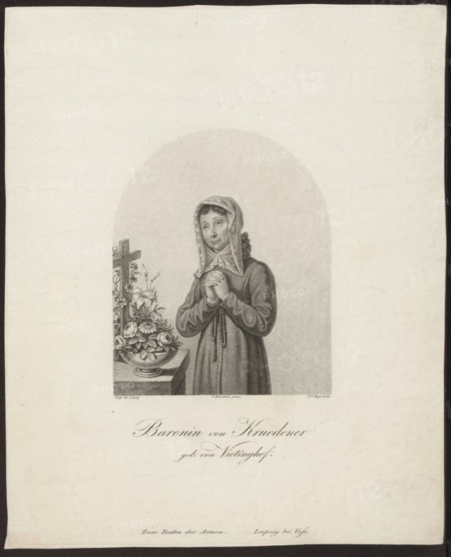 Portrait of Barbara Juliane von Krüdener (1764-1824). Artist: Meyer, Friedrich Wilhelm, the Elder