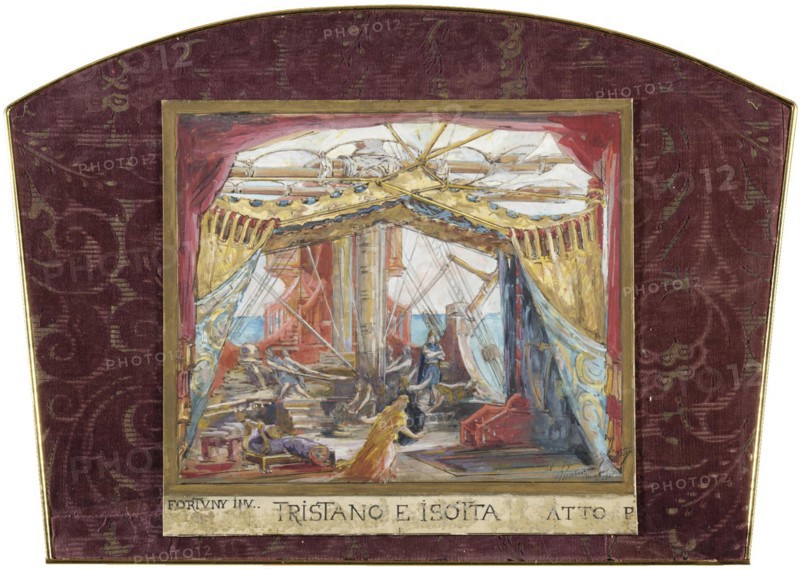 Stage design for the opera Tristan and Isolde by R. Wagner. Artist: Fortuny, Marià (1838-1874)
