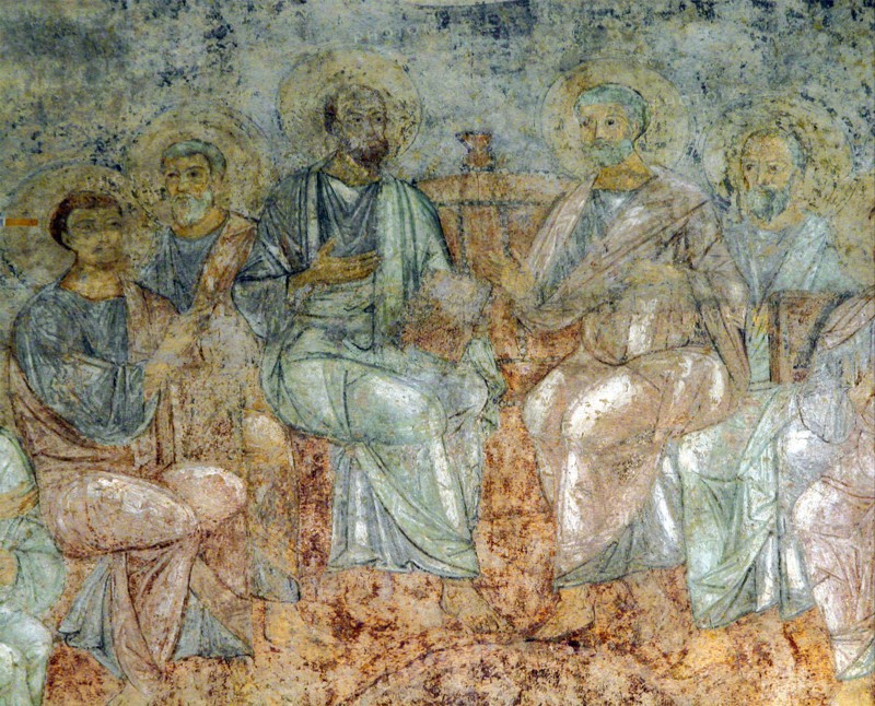 The Descent of the Holy Spirit. Artist: Ancient Russian frescos
