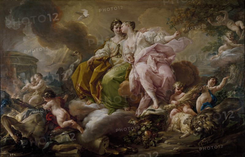 Justice and Peace. Artist: Giaquinto, Corrado (1703-1766)