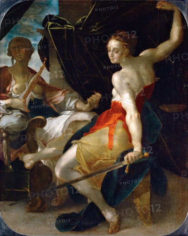Allegory of Justice and Prudence. Artist: Spranger, Bartholomeus (1546-1611)