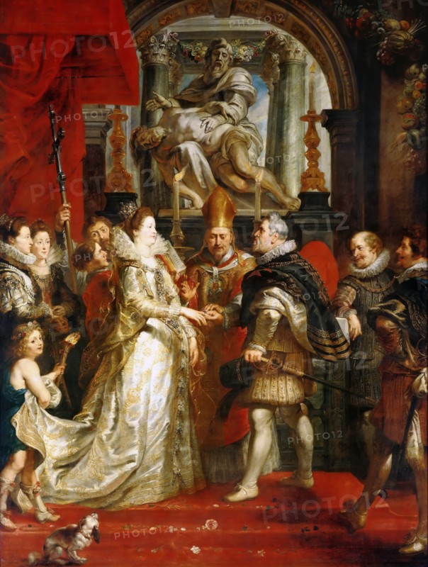 The Wedding by Proxy of Marie de' Medici to King Henry IV (The Marie de' Medici Cycle). Artist: Rubens, Pieter Paul (1577-1640)
