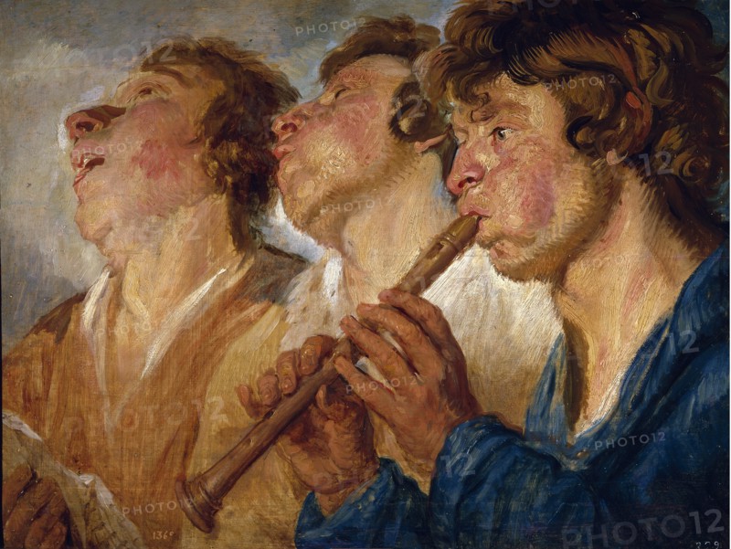 Three Buskers. Artist: Jordaens, Jacob (1593-1678)