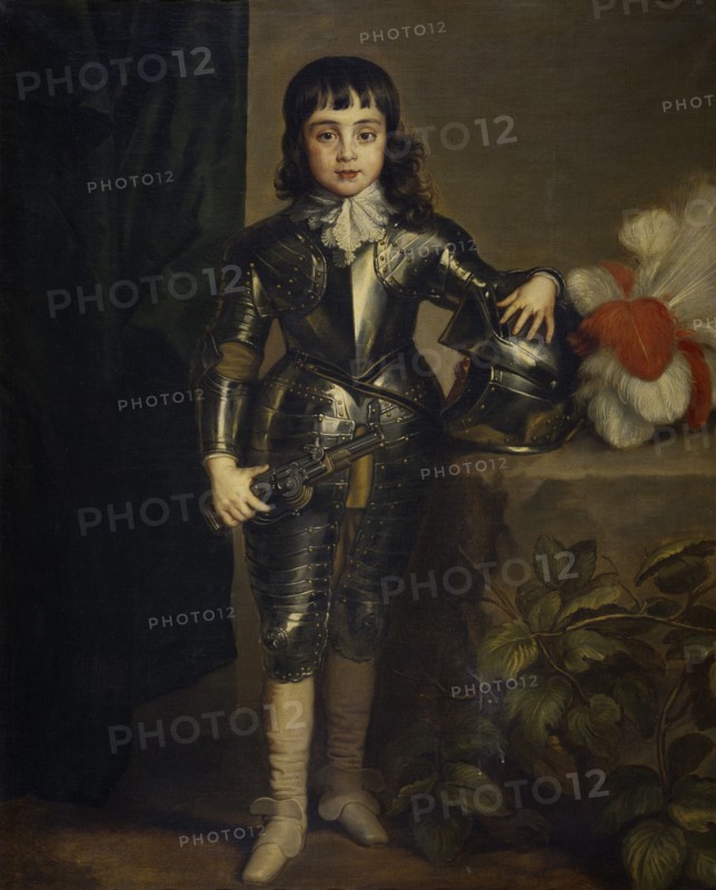 Portrait of Charles II of England as child. Artist: Dyck, Sir Anthony van (1599-1641)