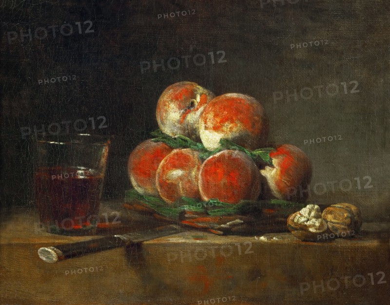 Basket of Peaches. Artist: Chardin, Jean-Baptiste Siméon (1699-1779)