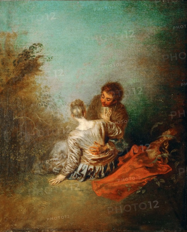 Le Faux Pas (The Mistaken Advance). Artist: Watteau, Jean Antoine (1684-1721)