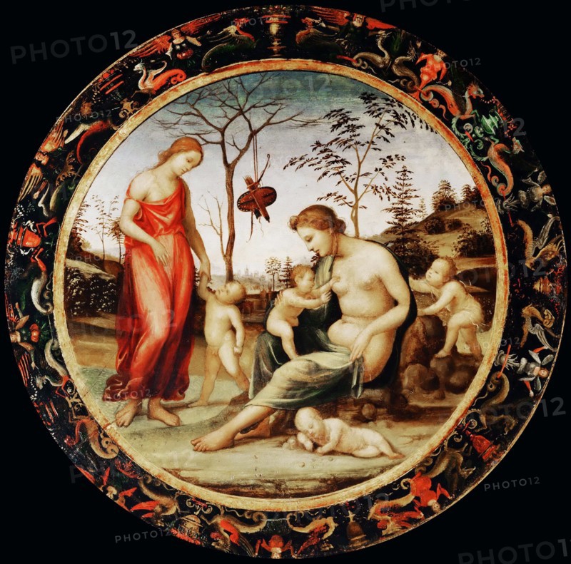 Allegory of Love (Venus terrestre with Eros and Venus celeste with Anteros and two cupids). Artist: Sodoma (1477-1549)