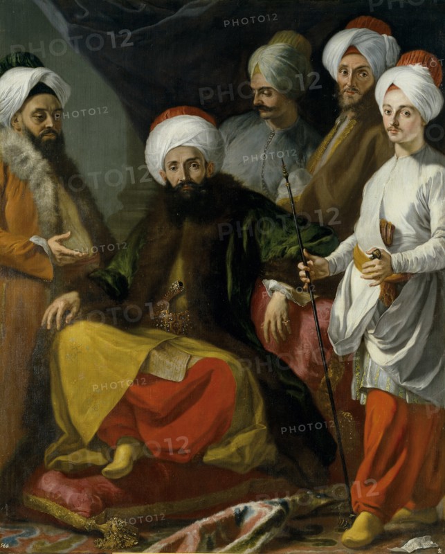 The Turkish embassy in Naples in 1741. Artist: Bonito, Giuseppe (1707-1789)