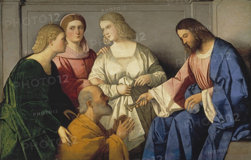 Christ Giving the Keys to Saint Peter. Artist: Catena, Vincenzo di Biagio (ca. 1470-1531)