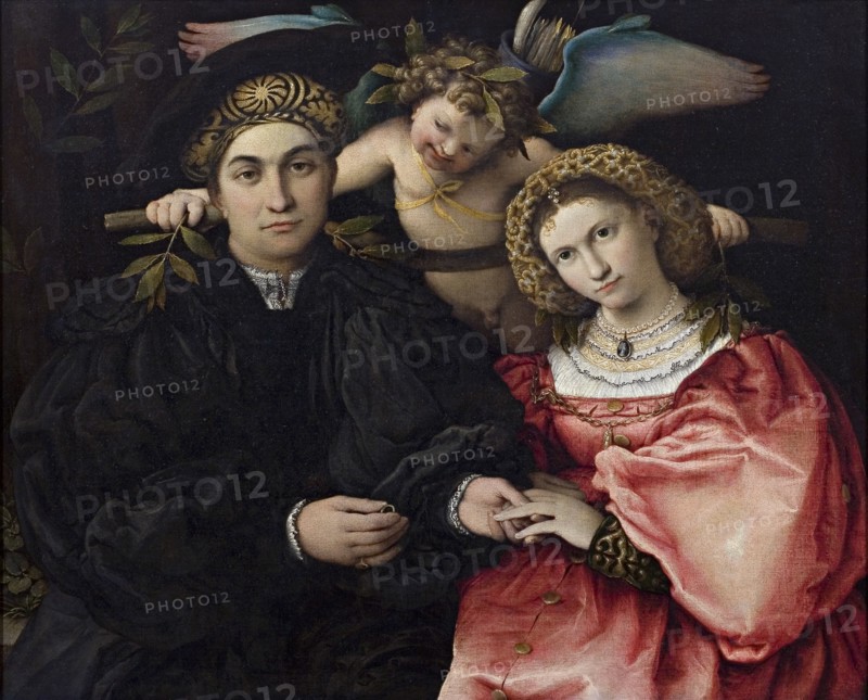 Portrait of Marsilio Cassotti and His Bride Faustina. Artist: Lotto, Lorenzo (1480-1556)