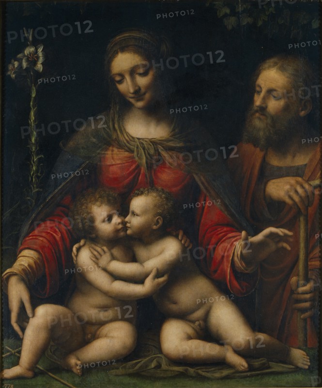 The Holy Family with John the Baptist. Artist: Luini, Bernardino (ca. 1480-1532)