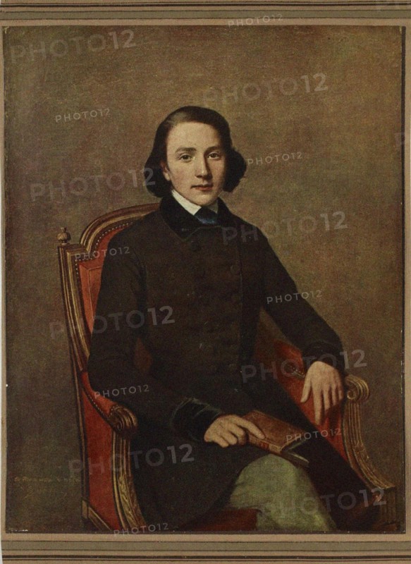 Portrait of Victor Hugo (1802-1885). Artist: Gavarni, Paul (1804-1866)