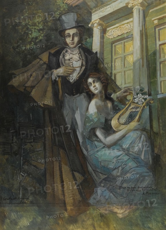 Pushkin and the Muse. Artist: Korovin, Konstantin Alexeyevich (1861-1939)