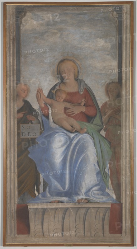 The Virgin and Child with Two Angels. Artist: Bramantino (1465-1530)