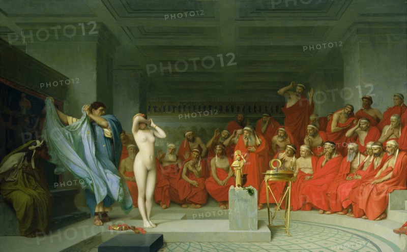 Phryne before the Areopagus. Artist: Gerôme, Jean-Léon (1824-1904)