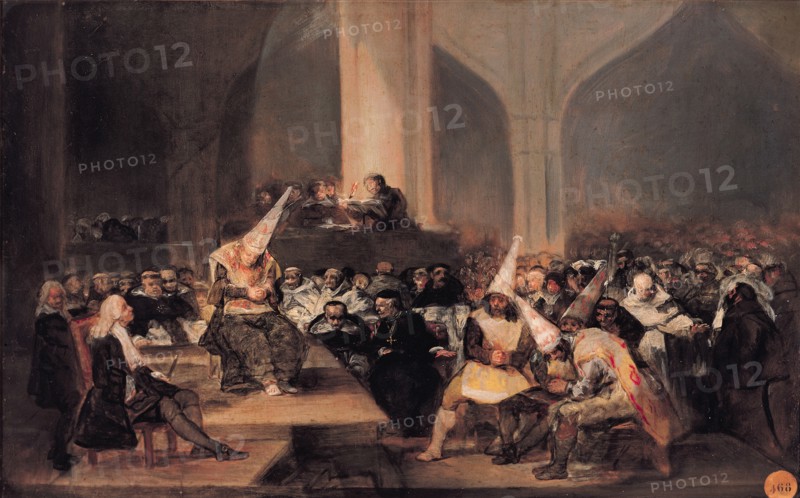 The Inquisition Tribunal. Artist: Goya, Francisco, de (1746-1828)