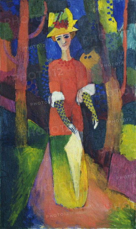 Lady in a Park. Artist: Macke, August (1887-1914)